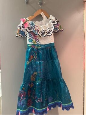 Girls Teal and White Costume Dress